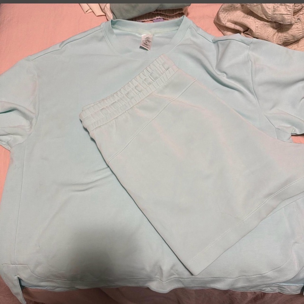 Light Blue T-Shirt and Shorts Set